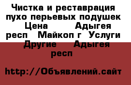 Чистка и реставрация пухо-перьевых подушек. › Цена ­ 99 - Адыгея респ., Майкоп г. Услуги » Другие   . Адыгея респ.